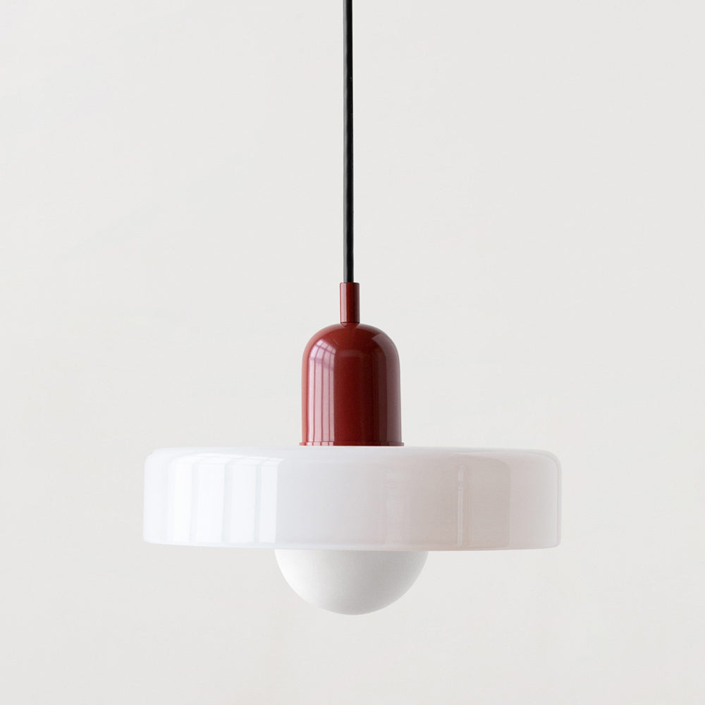 Lampa wisząca Bauhaus wykonana z kolorowego szkła