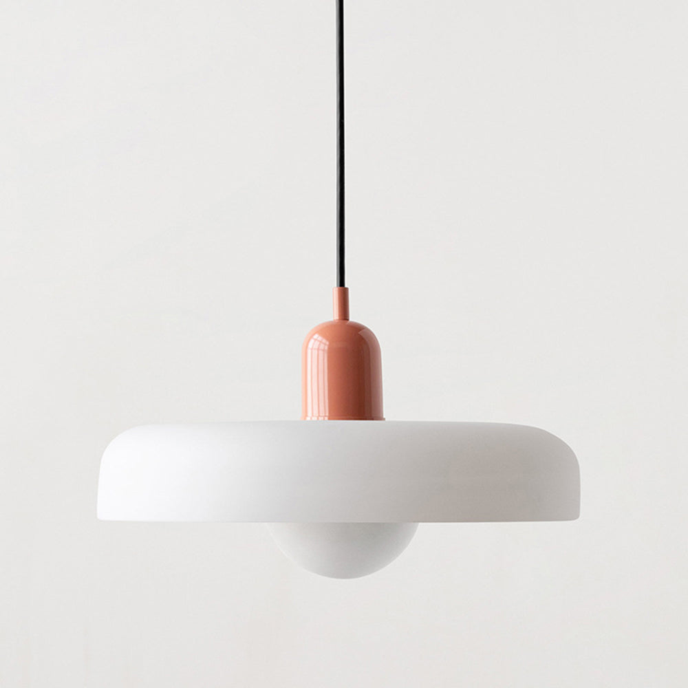 Lampa wisząca Bauhaus wykonana z kolorowego szkła