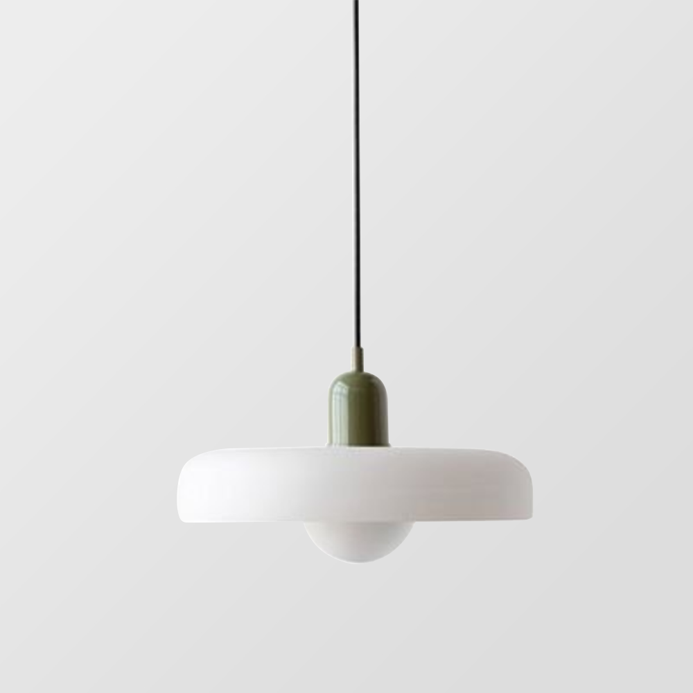 Lampa wisząca Bauhaus wykonana z kolorowego szkła