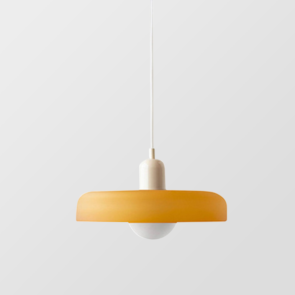Lampa wisząca Bauhaus wykonana z kolorowego szkła