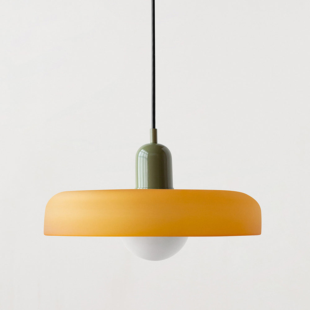 Lampa wisząca Bauhaus wykonana z kolorowego szkła