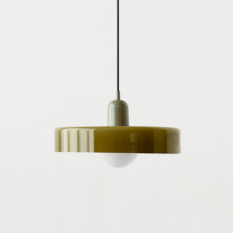 Lampa wisząca Bauhaus wykonana z kolorowego szkła