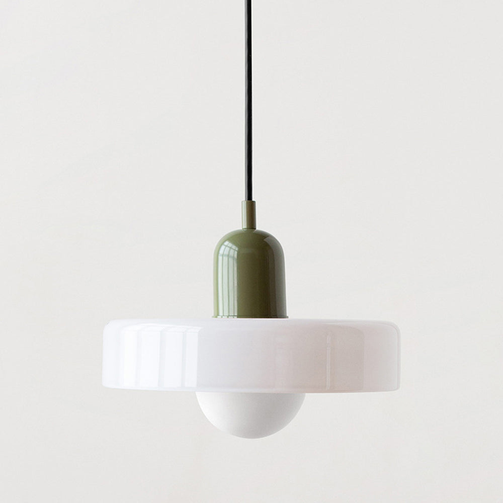 Lampa wisząca Bauhaus wykonana z kolorowego szkła
