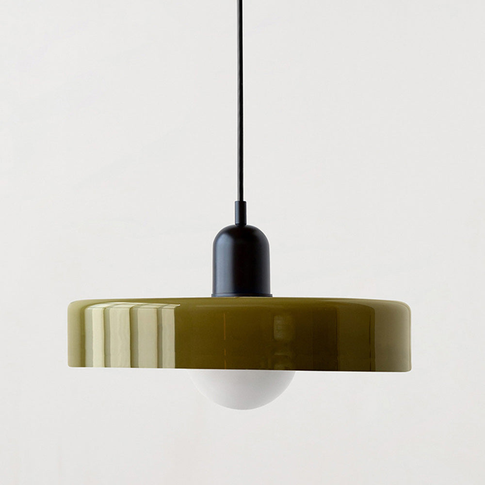 Lampa wisząca Bauhaus wykonana z kolorowego szkła