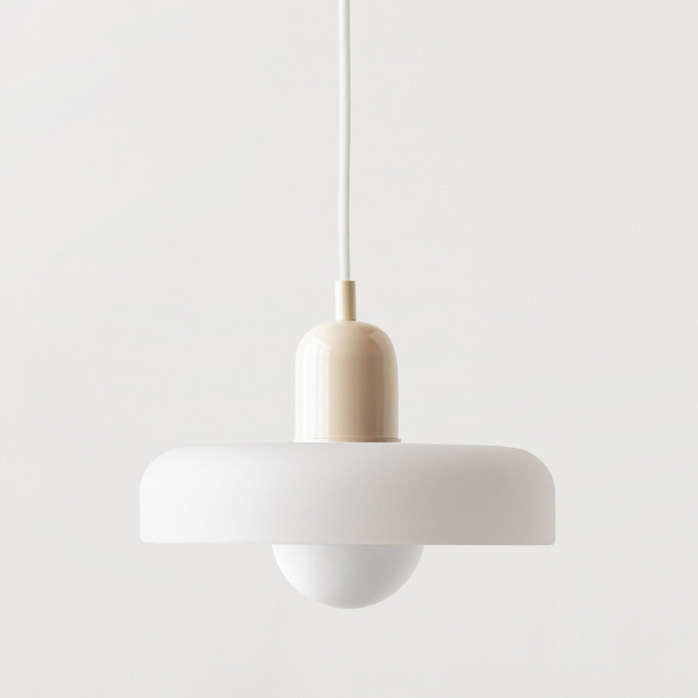 Lampa wisząca Bauhaus wykonana z kolorowego szkła