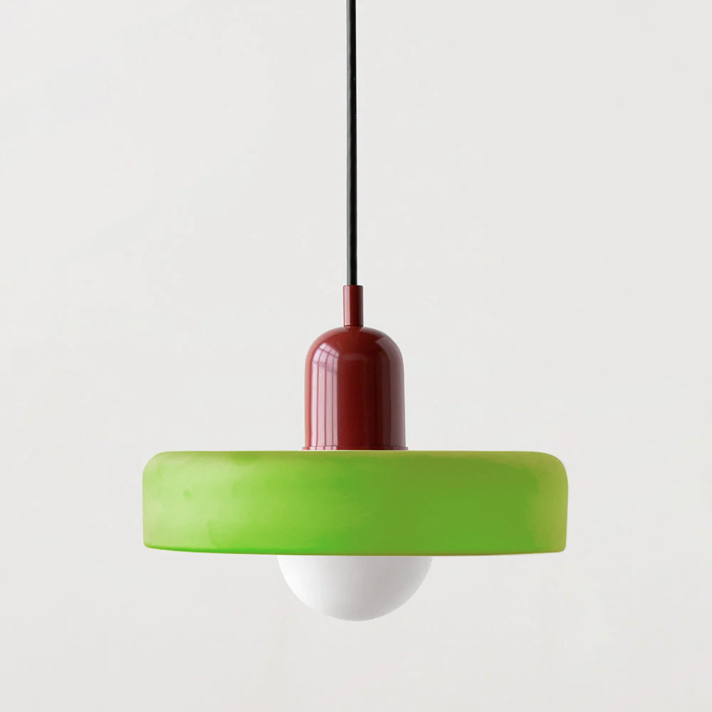 Lampa wisząca Bauhaus wykonana z kolorowego szkła