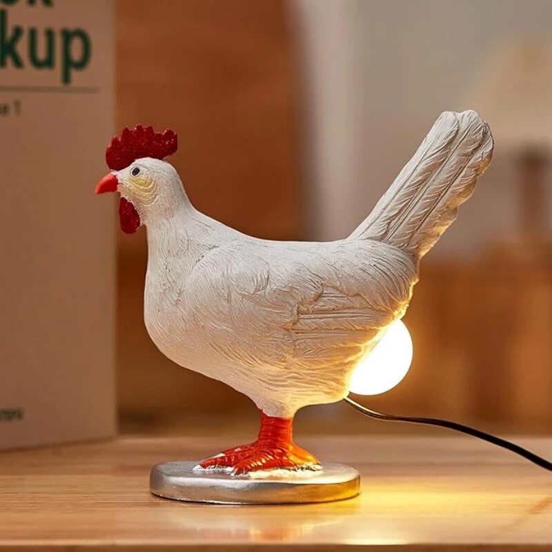 Lampa z kurczaka - Śmieszna Lampa Stołowa w Kształcie Kury